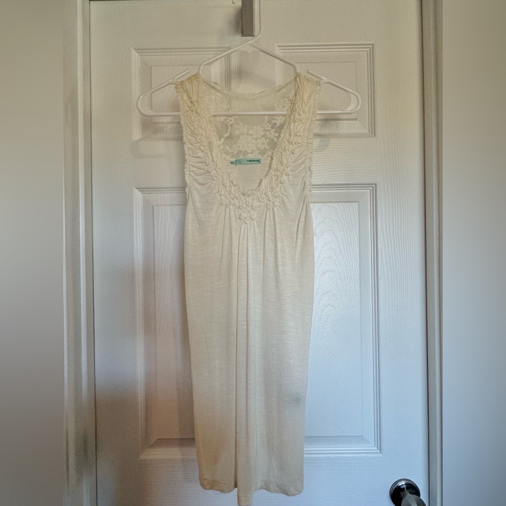 Maurices Cream Lace Detail Chemise
